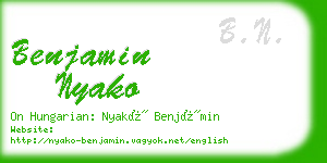 benjamin nyako business card